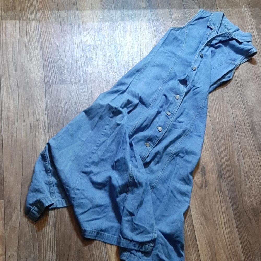 RARE! VINTAGE DENIM DRESS SIZE MED SPEED CONTROL
